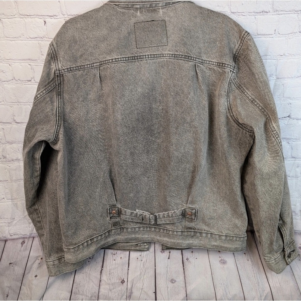 Levi's Premium Trucker Denim Men's Jacket In Medium Washed Gray. Rare!! - Picture 8 of 10